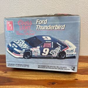 Vintage AMT ERTL 1991 Bill Elliott Coors Light Ford Thunderbird 1:25 Model Kit 9